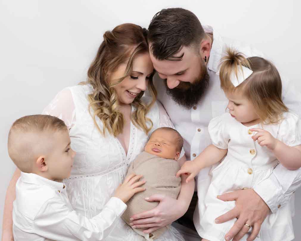 Family newborn photo
