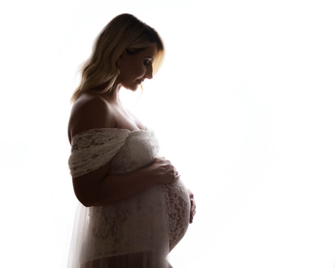 soft glowing maternity studio photography